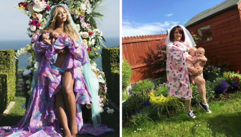 Real-World Parents Are Hilariously Recreating Beyonce’s Famous Parenting Pics