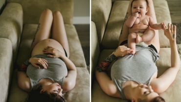 15 Adorable Before & After Maternity Photos