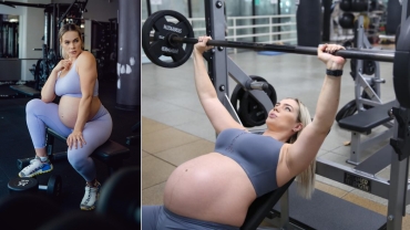 Pregnant Bodybuilder Deadlifts 315 Pounds