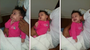 Adorable Baby Hears the Voice of Her Mother for the Very First Time