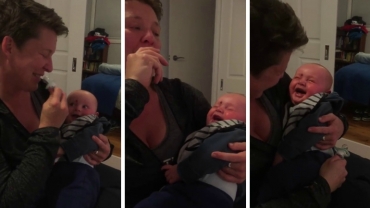 Baby Laughing Hysterically at Pacifier Noise