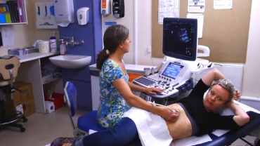Having a Trans-Abdominal and Pelvic Ultrasound Scan