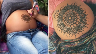 Henna Belly Art for Pregnant Moms