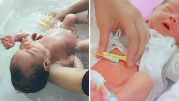 How to Bathe a Newborn Baby (with Umbilical Cord)