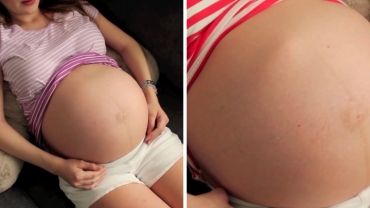 Twins Growing Inside Mom's Belly