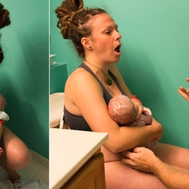 Unassisted Home Birth: Mom Delivers Her Own Baby in Toilet