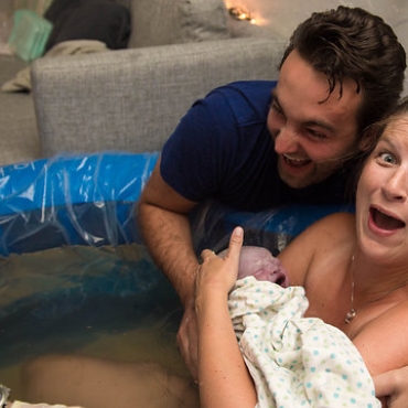 Mom's Moment Of Surprise Captured After Giving Birth To A Boy