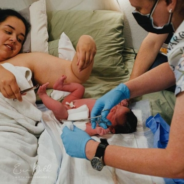Mother Cutting the Umbilical Cord