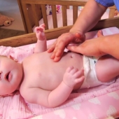 Infant Massage for Colic: Sun and Moon Technique