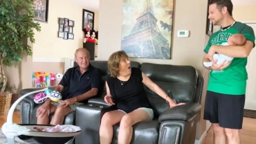 Grandparents Shocked When Mom Brings Home Twins