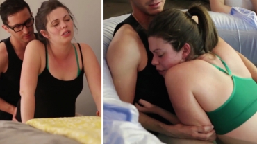 Husband Coaches His Wife Through A Beautiful Waterbirth
