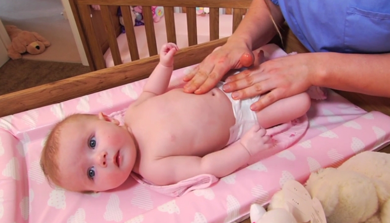 Infant Massage for Colic: Round the Clock Massage Technique