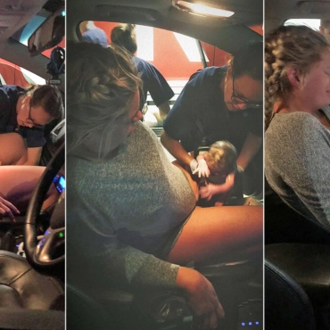 Woman Giving Birth in Car: "Midwives Encouraged and Cheered Me On As"