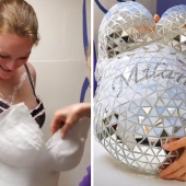 An Artist Creates Blinged Out Belly Casts for Expecting Moms